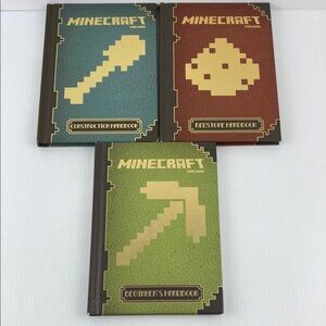 Minecraft Handbooks Hardcover Set of 3 Beginner's Construction Redstone